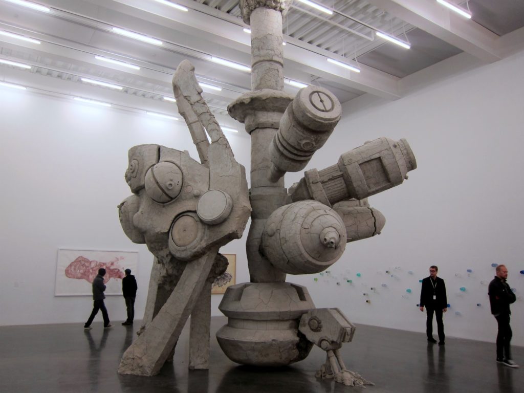 Adrián Villar Roja's sculpture displayed at the New Museum Triennial in Downtown.