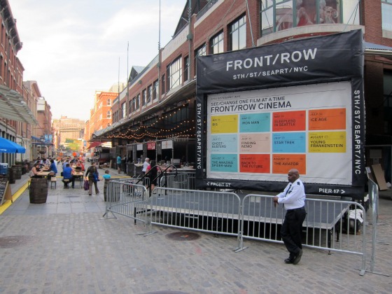 Free outdoor movies at South Street Seaport by Front Row Cinema