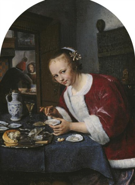 Jan Steen's amusingly suggestive "Girl Eating Oysters"