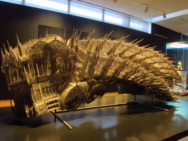 On display at the Museum of Art and Design is this 3D printing sculpture from the Out of Hand exhibition