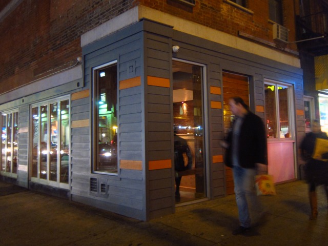 The exterior of Snack EOS' new midtown west location on the corner of Ninth Avenue and 39th Street