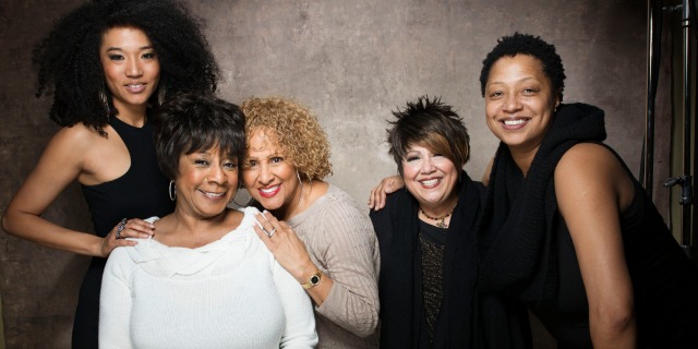Image of predominantly black females who featured in the movie "20 Feet From Stardom" about background singers.