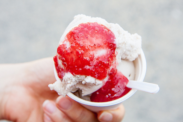 A sweet delight served from Alchemy Creamery at Smorgasburg in Brooklyn.