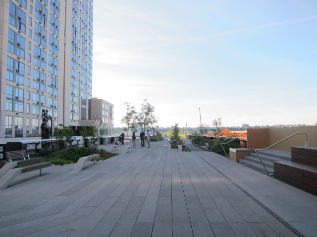 A view of from the new High Line at Rail Yards