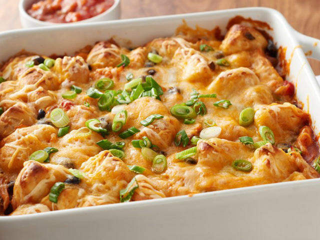 Chicken Enchilada Bubble-Up Bake Casserole