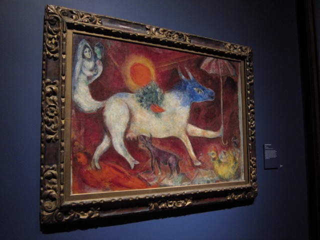 At The Jewish Museum Marc Chagall has on display his artwork done during his exile years