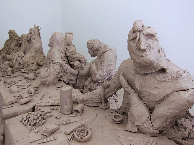 Image of Urs Fischers life size sculptural piece called the Last Supper