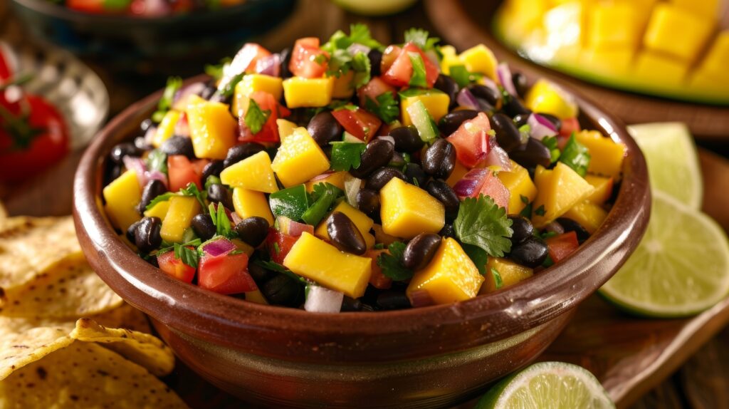 This colorful salsa is a refreshing snack, appetizer, or topping for a salad or lettuce wrap.